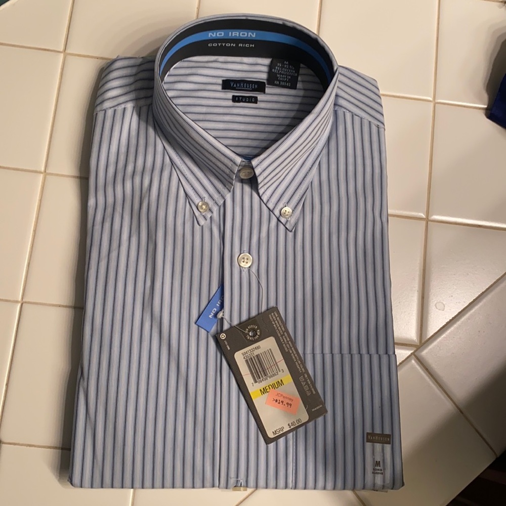 Men’s shirt, Van Heiden, long sleeve,no iron